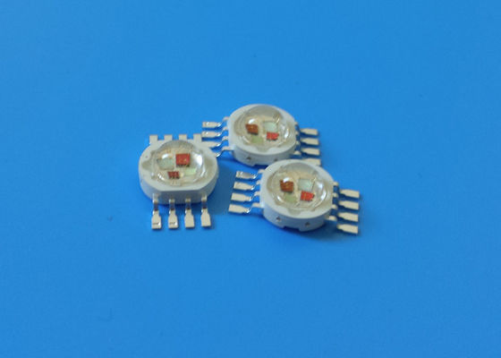 China 4in1 RGBA High Power Led Module , 8pins 4X2W RGB Amber LED Diode supplier