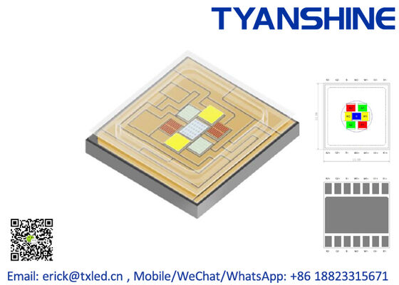 China Ceramic SMD1212 LED RGBW 120Watt RGBL 180Watt 5000mA Power SMD LEDs supplier