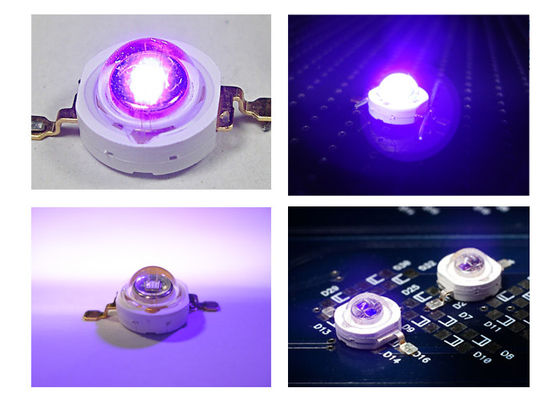 China High Power UV LED Diode 1W 3W 380nm - 400nm for Medical / Printing / Curing supplier