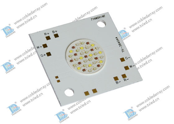 China Multichip RGBW COB LED Array , 30W 700mA 30V COB RGBW LED Module supplier