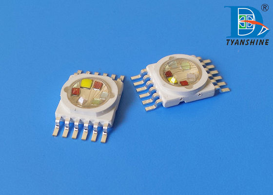 China 10Watt UV Multi-color LEDs , 6IN1 RGBWA High Power Package LEDs supplier