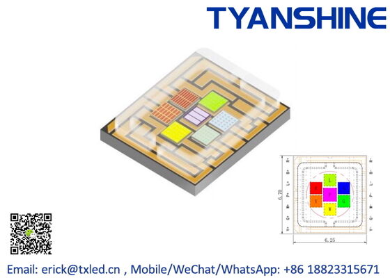 Stage Spot Lighting Ceramic SMD6070 LED 50W RGBLAC Light LED Source supplier
