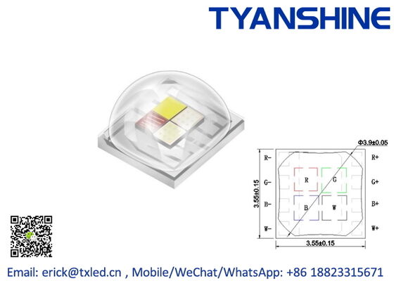 Ceramic SMD3535 LED 8Watt RGBW LM-80 LEDs 4in1 multi-color RGBL LED Chip supplier