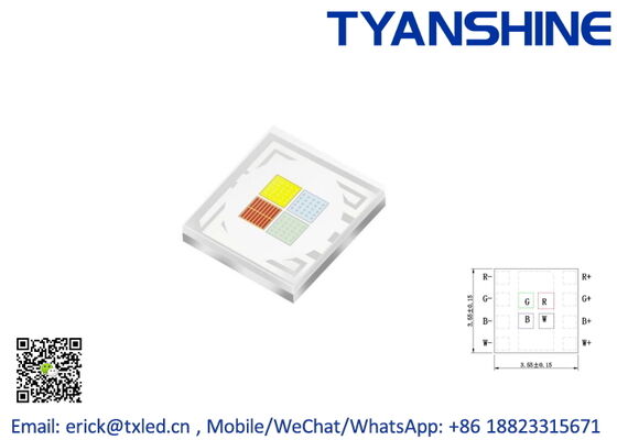 Ceramic SMD3535 LED RGBL 4Watt 500mA 4in1 RGBW LM-80 SMD RGBA LEDs supplier