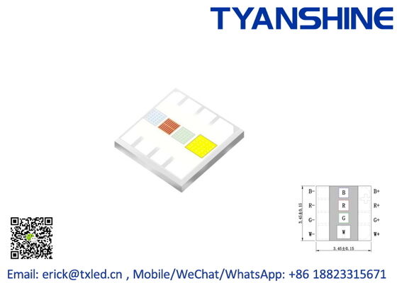Ceramic SMD3535 LED RGBL 4Watt 500mA 4in1 RGBW LM-80 SMD RGBA LEDs supplier