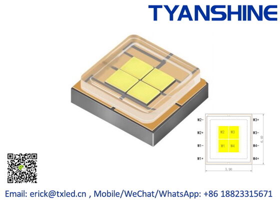 Ceramic SMD6065 LED RGBW 60Watt RGBL 4IN1 LED TunableWhite CRI80 LEDs supplier