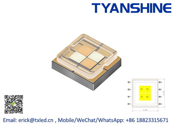 Ceramic SMD6065 LED RGBW 60Watt RGBL 4IN1 LED TunableWhite CRI80 LEDs supplier
