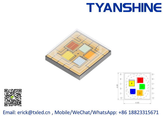 Ceramic SMD5050 LED Multi-colour RGBLAC LED 10W Flat Lens RGBWW 20W LED supplier