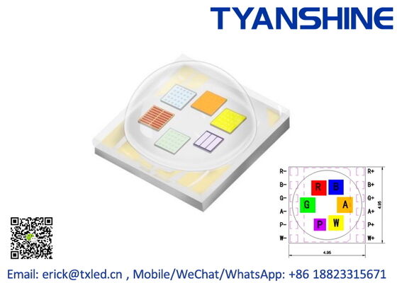 Ceramic SMD5050 LED Multi-colour RGBLAC LED 10W Dome Lens RGBWAC 20W LED supplier
