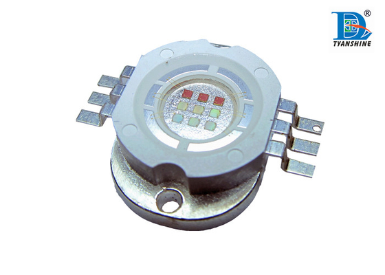 15W RGB Multi Color LED Diode , Green 510 - 520nm 400mA with 180° Degree Angle supplier